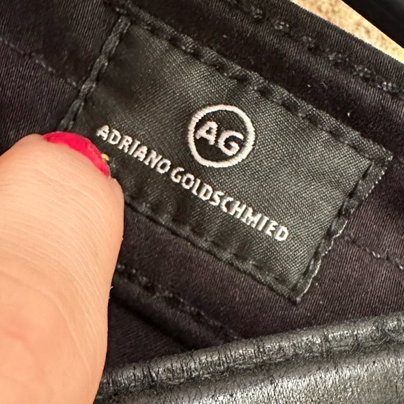 AG Adriano Goldschmied Farrah High-Rise Ankle Faux Leather Skinny Pants size 25 - Picture 11 of 12